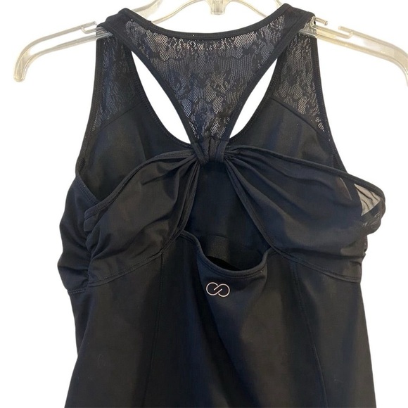 Calia Women's Black Lace Racerback Tank Top Casual Summer - Picture 3 of 10